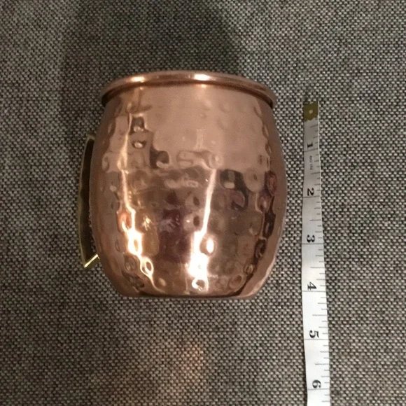 Hammered Copper Mugs with Brass Handles, set of 4. - Picture 7 of 9